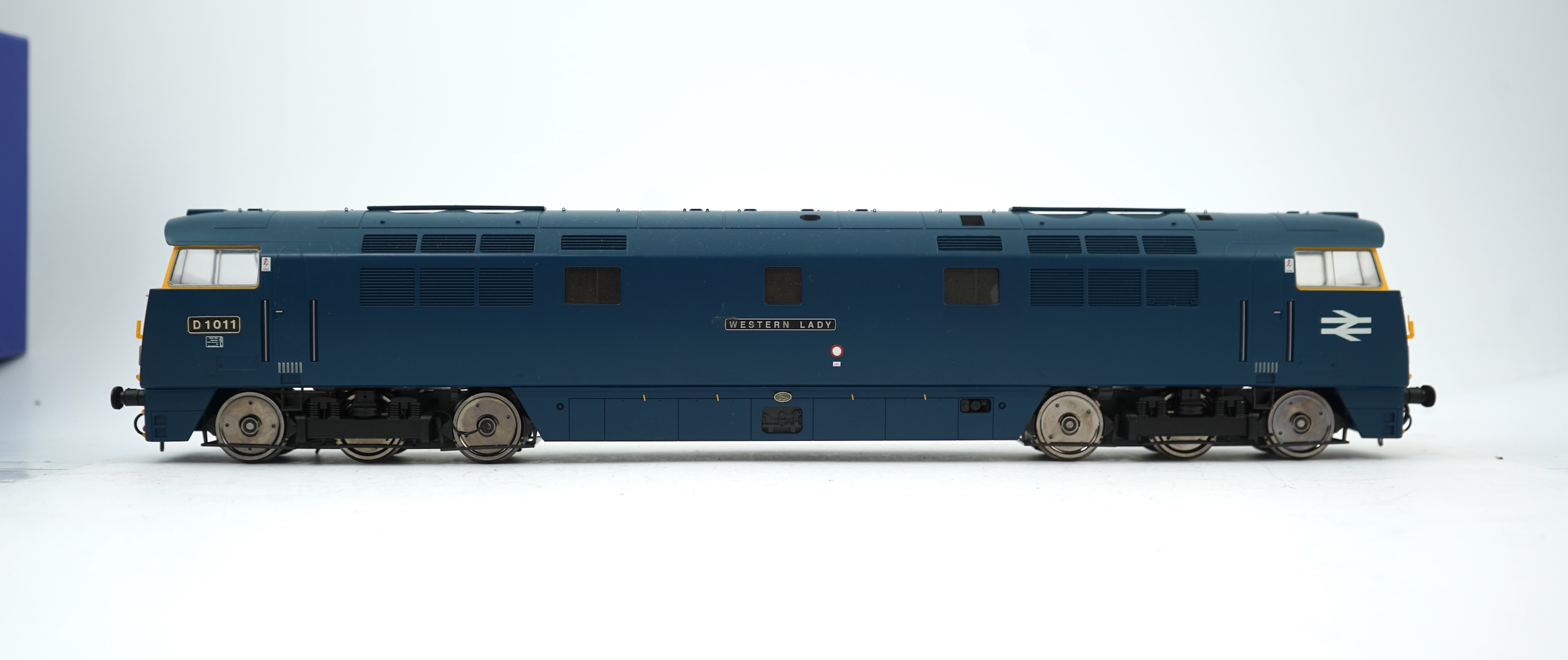 An 0 Gauge Heljan model Class 52 Western Lady D1011 Co-Co diesel hydraulic locomotive, powered for two rail operation, with original box.